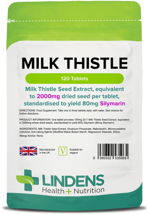 Milk Thistle Seed Extract 100mg (2000mg eq) Tablets 120 Tablets
