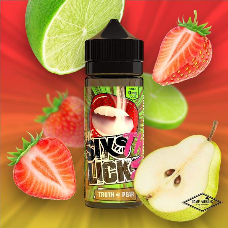 Buy Six Licks 120ml - Truth or Pear Vape E-Liquid Online | Vapeorist
