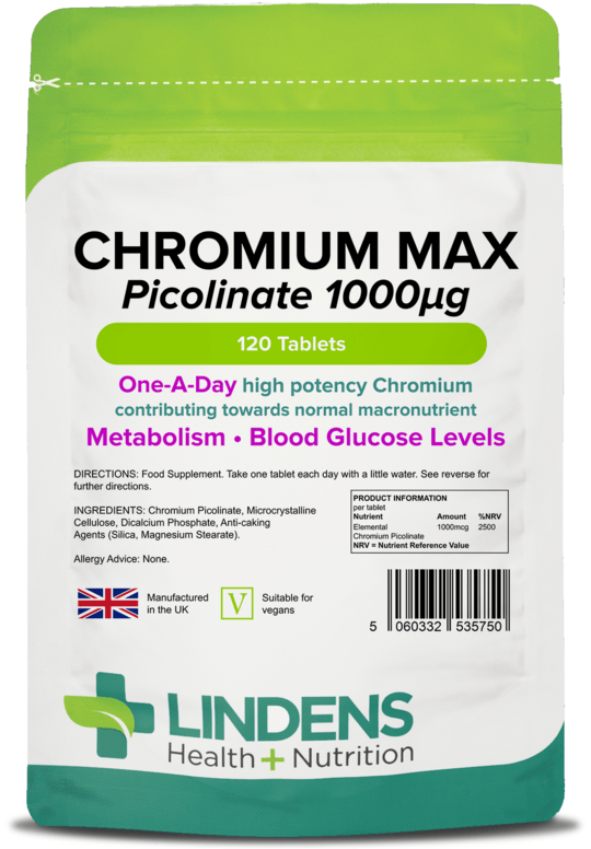 Chromium Max 1000mcg Picolinate Tablets (120 Tablets)