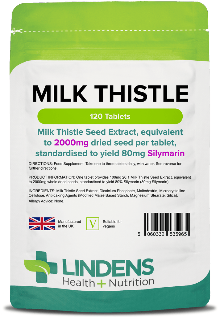 Milk Thistle Seed Extract 100mg (2000mg eq) Tablets 120 Tablets
