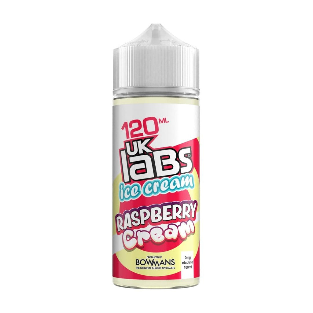 UK Labs Ice Cream 120ml Shortfill Raspberry Cream Vape E-Liquid