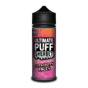 Ultimate Puff Sherbet 120ml - Strawberry Laces E-Liquid | Vapeorist