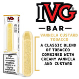 IVG Bar - Vanilla Custard Tobacco