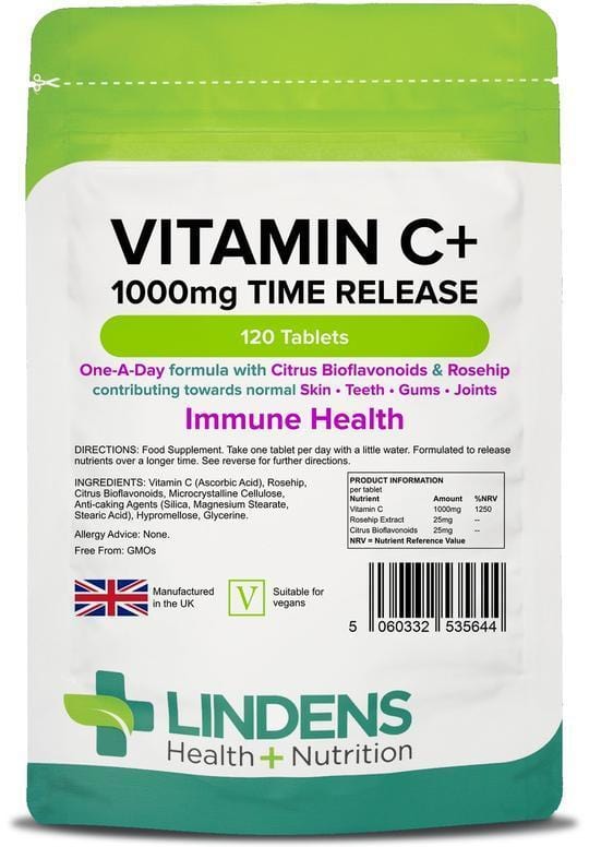 Vitamin C+ 1000mg (Time Release) Tablets 120 Tablets